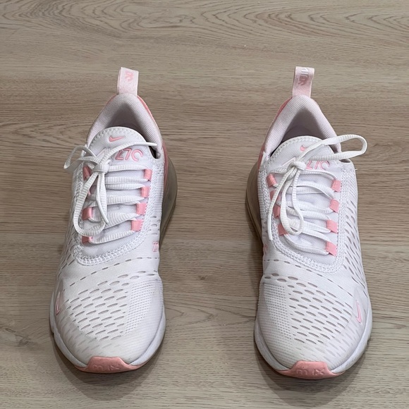 Nike Air Max 270 White and Pink Shoes - Picture 6 of 10
